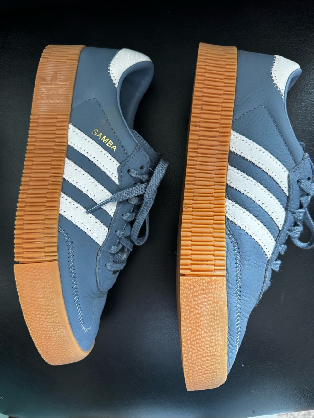 Adidas Originals Samba Rose Blue Navy Grey Leather Special Edition Sambarose - Picture 4 of 7